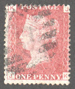 Great Britain Scott 33 Used Plate 147 - JK - Click Image to Close